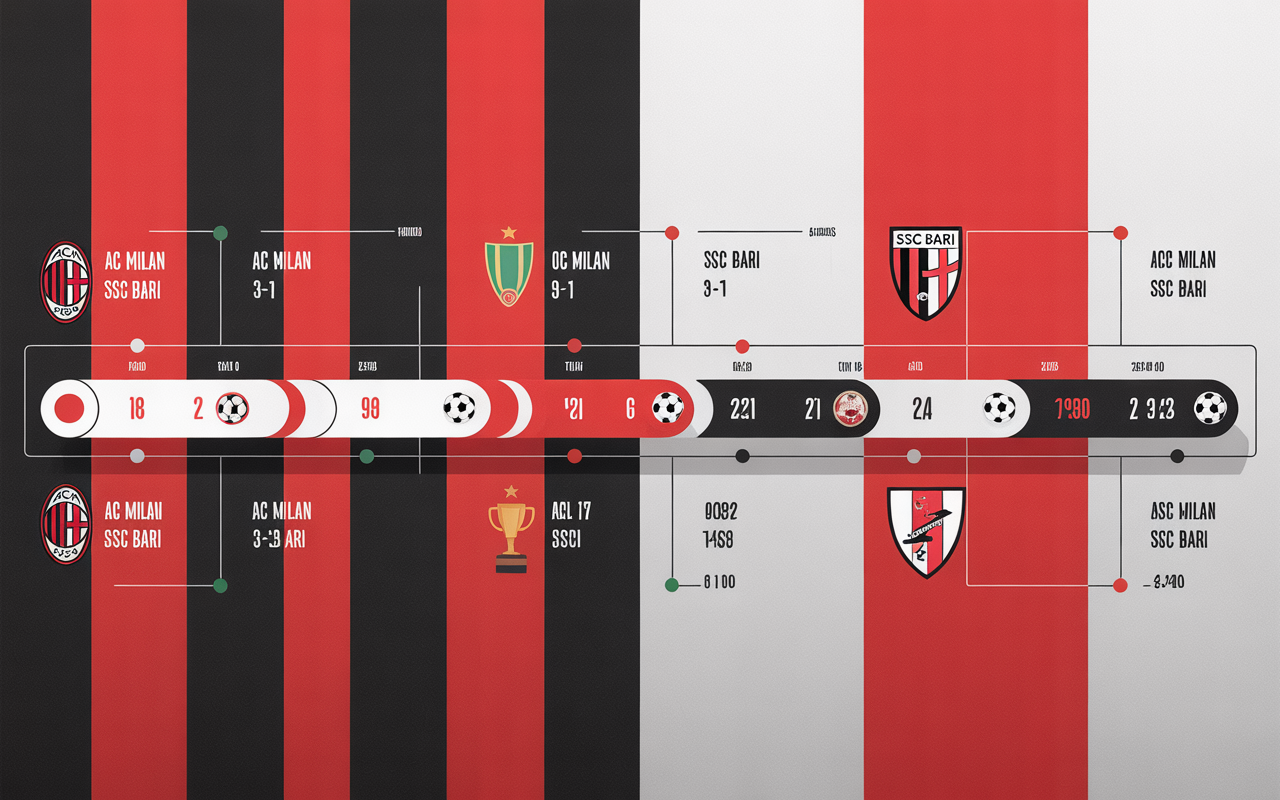 AC Milan vs SSC Bari Timeline