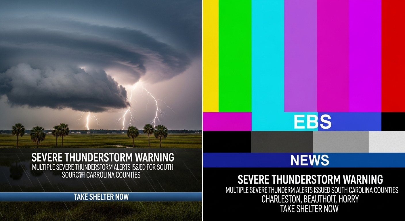 Multiple Severe Thunderstorm Alerts Issued for South Carolina Counties