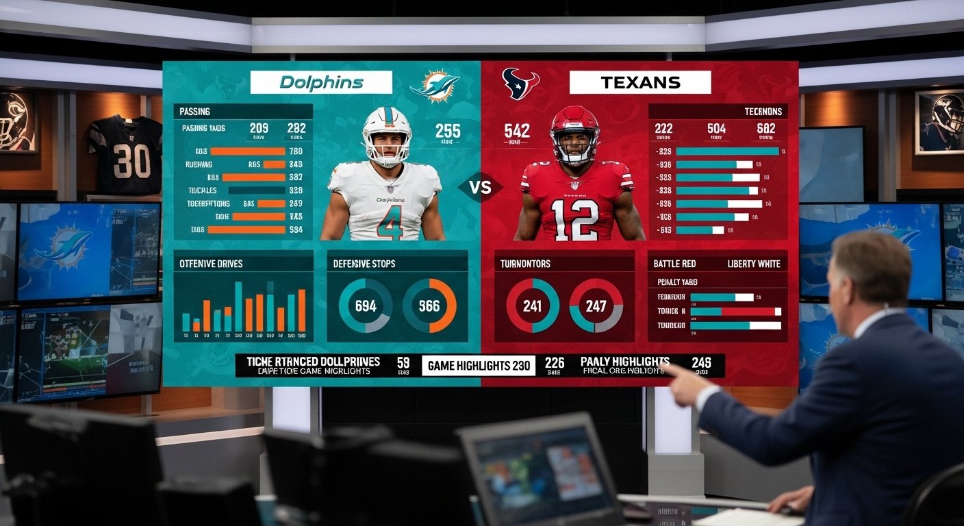 Miami Dolphins vs Texans Match Player Stats